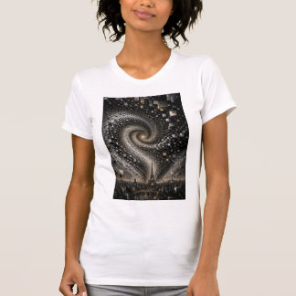 Abstrakt 3D Mikro Mosaik Virvel | Lyxig Geometrisk T Shirt