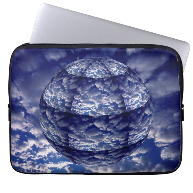Abstrakt 3D-moln sfär Laptop Sleeve (Framsidan)