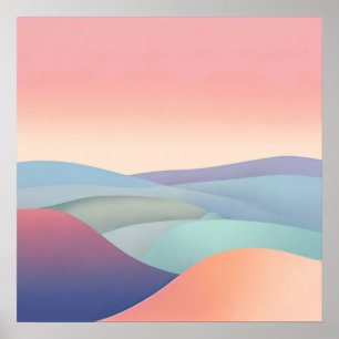 Abstrakt 3D-Poster av minimalistkonst för mug Poster