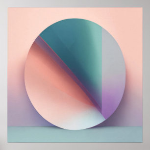 Abstrakt 3D-Poster av minimalistkonst för mug Poster