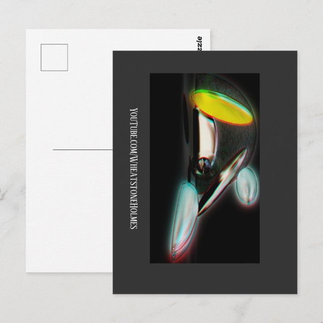 Abstrakt 3D Vykort (Fram/baksida)