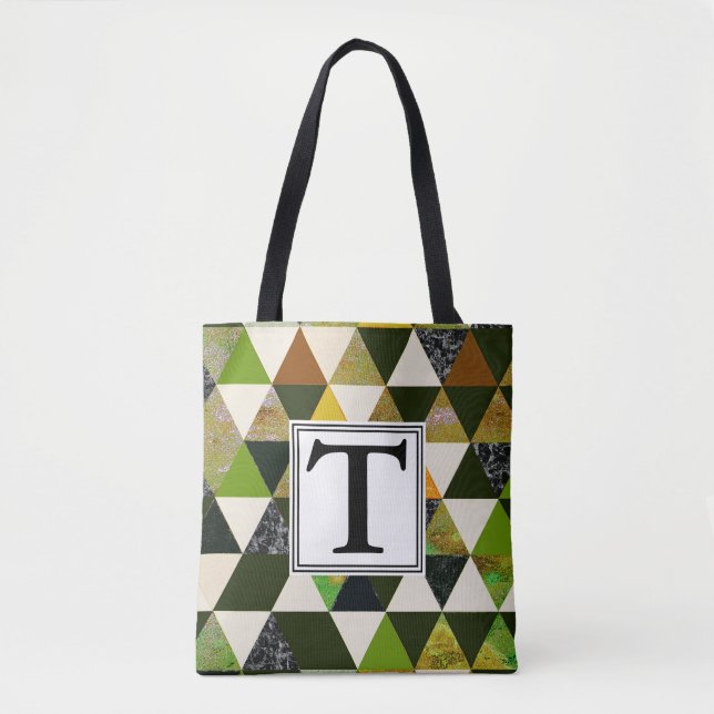Abstrakt #475 Monogram Tygkasse (Framsida)
