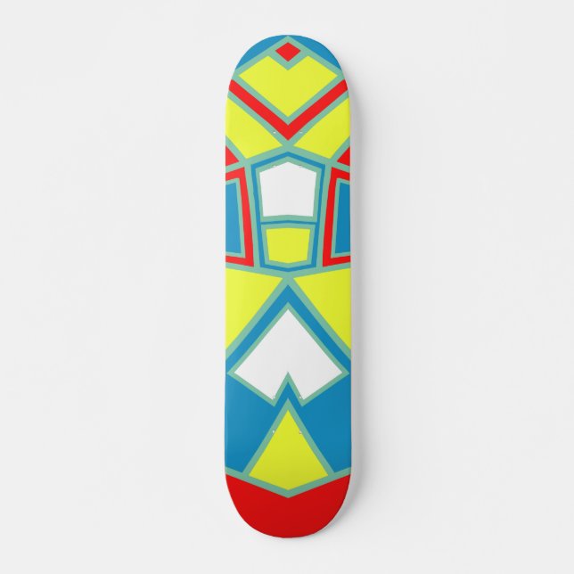 Abstrakt #571 old school skateboard bräda 18 cm (Framsida)
