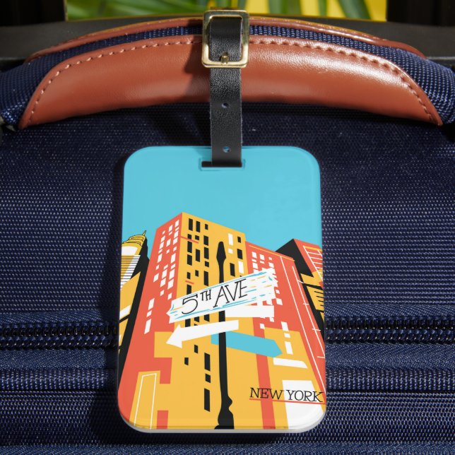Abstrakt 5: NY YORK Modern Bagagebricka (Framsida Insitu 2)