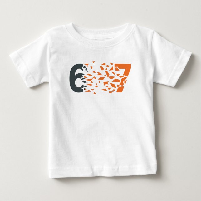 Abstrakt 67 typografi t shirt (Framsida)