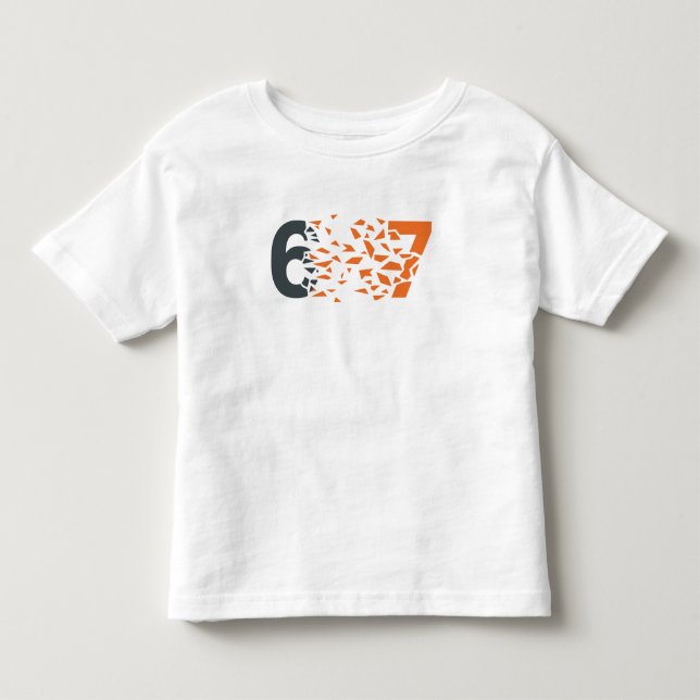 Abstrakt 67 typografi t shirt (Framsida)
