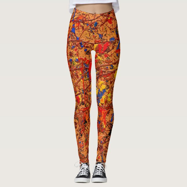 Abstrakt #725 leggings (Framsida)