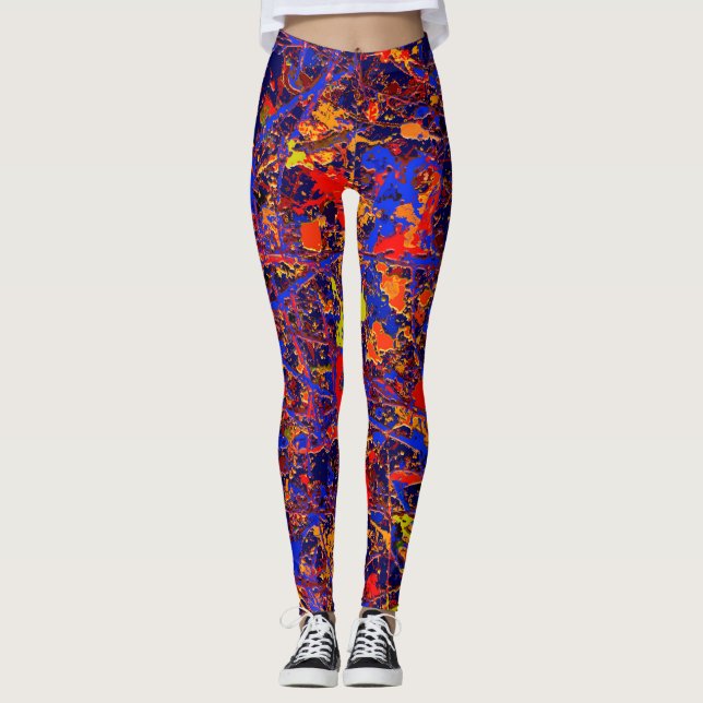 Abstrakt #737 leggings (Framsida)