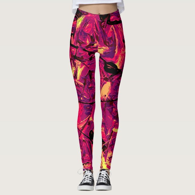 Abstrakt #787 leggings (Framsida)
