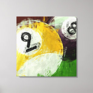 Abstrakt 8 och 9 Boll Canvastryck