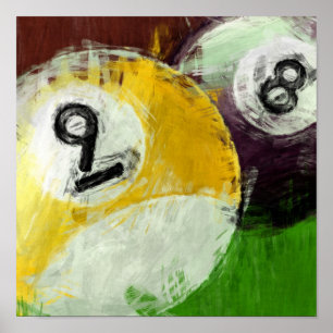 Abstrakt 8 och 9 Boll Poster