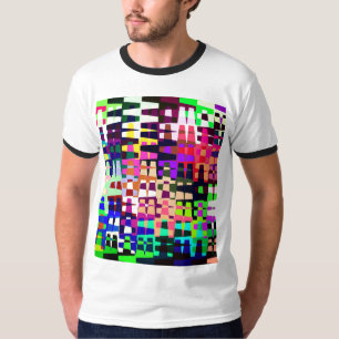 Abstrakt 90's Retro Colorful Mönster T Shirt
