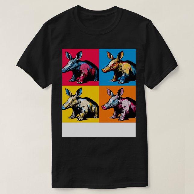 Abstrakt Aardvark Äventyr Art T Shirt (Design framsida)