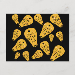 Abstrakt Aboriginal stammask Vykort