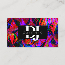 Abstrakt Acid DJ Musikproducent Nattklubb Visitkort