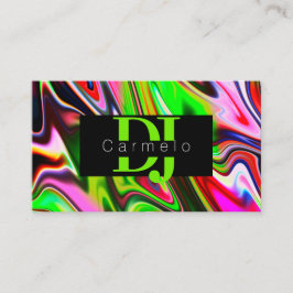 Abstrakt Acid DJ Musikproducent Visitkort