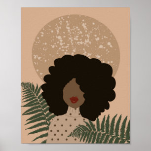 Abstrakt African American Facless Woman Poster