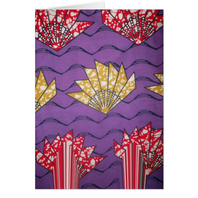 Abstrakt African Art: Lila Passion Vinkarare Hälsningskort (Framsidan)