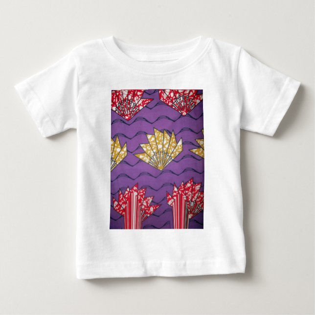 Abstrakt African Art: Lila Passion Vinkarare T-shirt (Framsida)