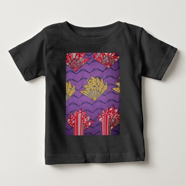 Abstrakt African Art: Lila Passion Vinkarare Tee Shirt (Framsida)