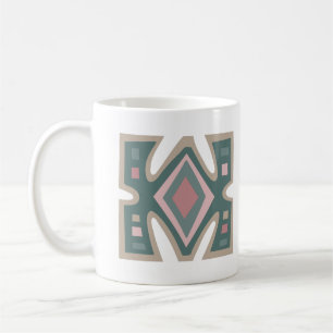 Abstrakt african geometric mönster kaffemugg