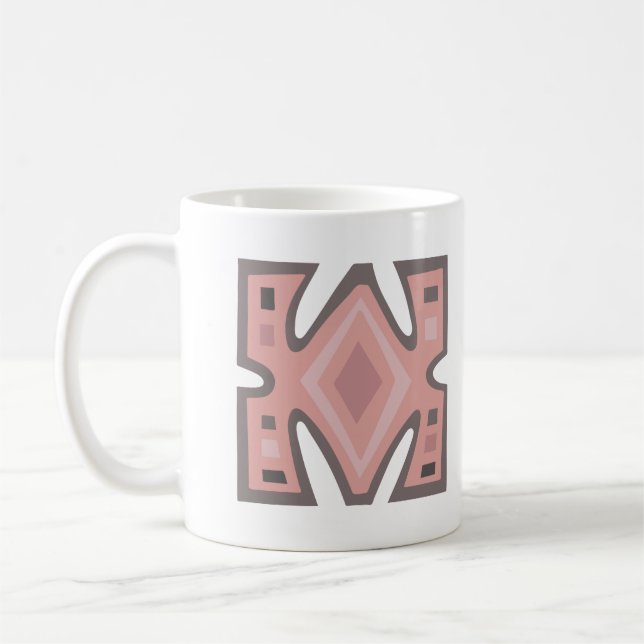 Abstrakt african geometric mönster kaffemugg (Vänster)