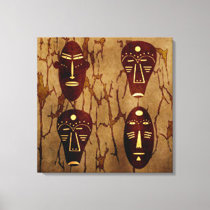 Abstrakt african-stammen teckning canvastryck