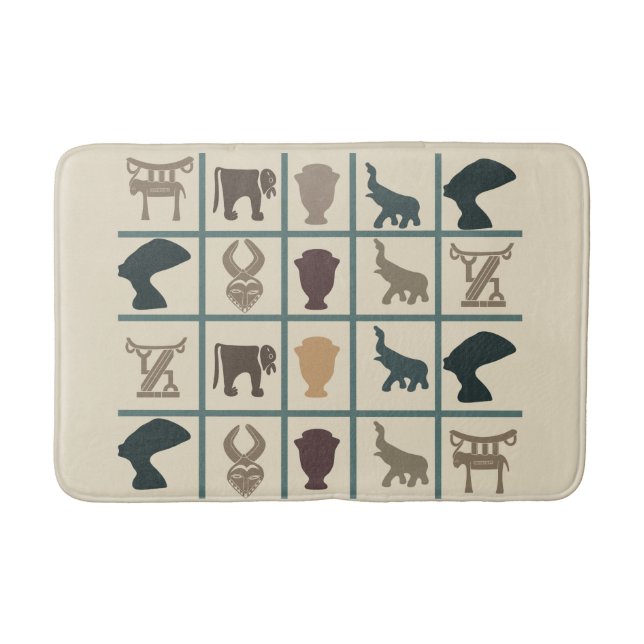 Abstrakt african tribal art badrumsmatta (Framsidan)