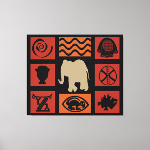 Abstrakt african tribal art canvastryck