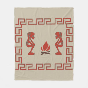 Abstrakt african tribal art fleecefilt