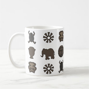 Abstrakt african tribal art kaffemugg