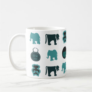 Abstrakt african tribal art kaffemugg