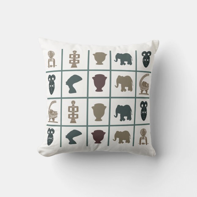 Abstrakt african tribal art kudde (Framsida)