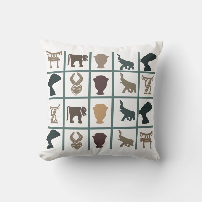 Abstrakt african tribal art kudde (Framsida)