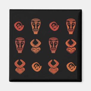 Abstrakt african tribal art magnet