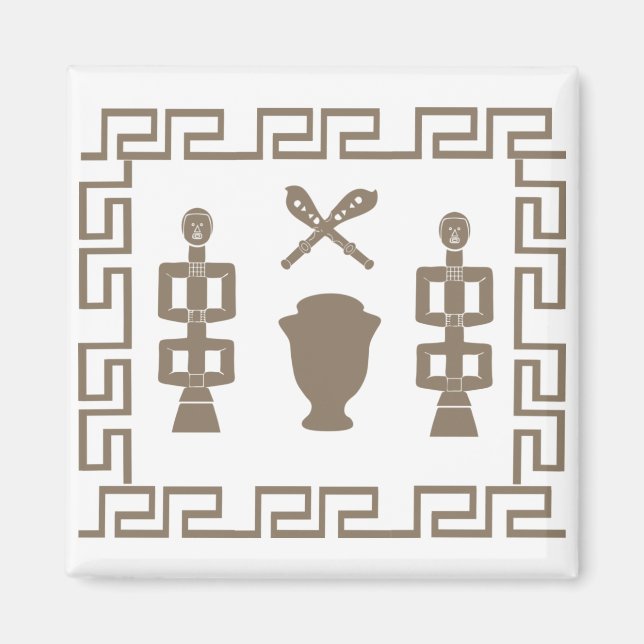 Abstrakt african tribal art magnet (Framsidan)