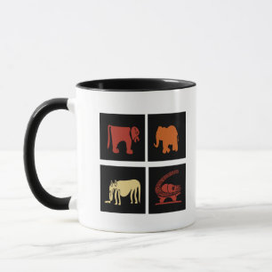 Abstrakt african tribal art mugg