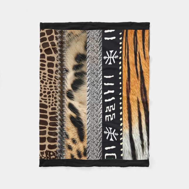 Abstrakt African Tribe Design 2 Fleecefilt (Framsidan)