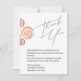 Abstrakt Afrikansk Form Bröllop Tack Kort