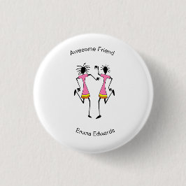 Abstrakt, afrikansk konst Fantastisk Dance och Par Knapp