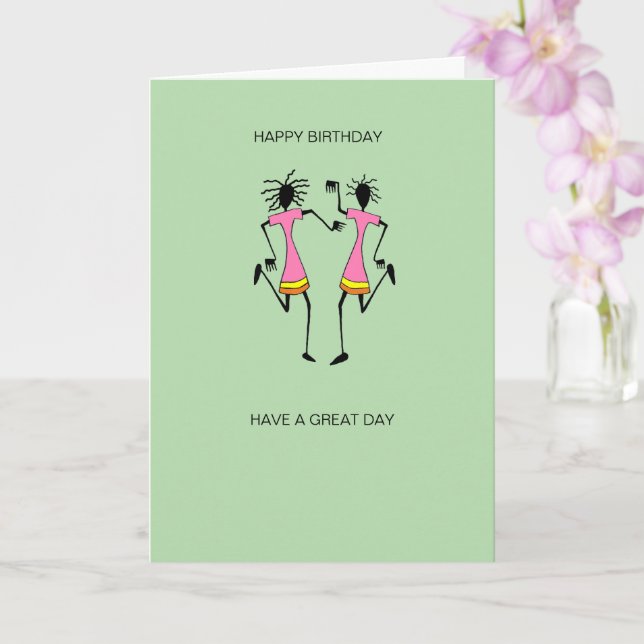 Abstrakt, Afrikansk konst Fantastisk Party födelse Kort (Orkide)