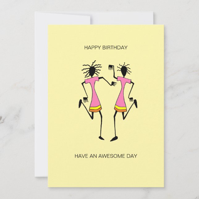 Abstrakt, Afrikansk konst Fantastisk Party födelse Kort (Framsida)