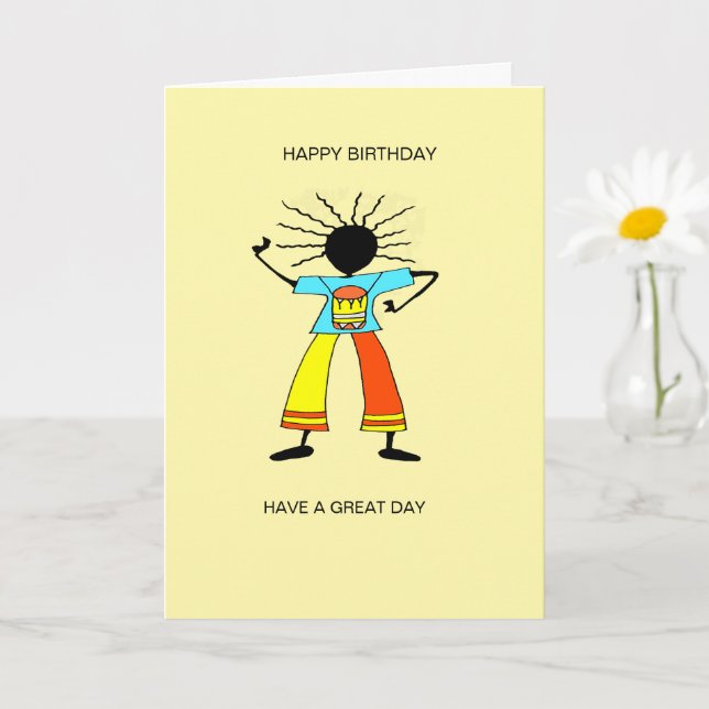 Abstrakt, afrikansk konst, magisterdag kort (Liten växt)