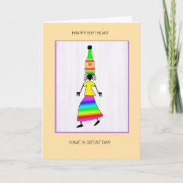 Abstrakt, afrikansk konst och Elegant födelsedag Kort