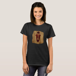 Abstrakt afrikansk stam-ansiktsritning t shirt