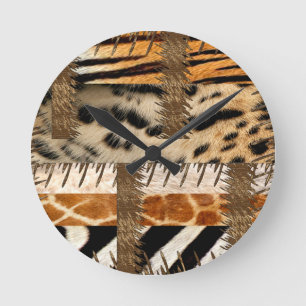 Abstrakt afrikansk stamdesign 3 rund klocka