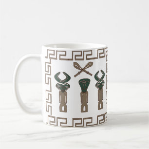 Abstrakt afrikansk stamkonst kaffemugg