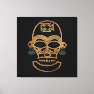 Abstrakt Afrikansk stammask teckning Canvastryck