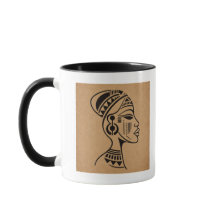 Abstrakt afrikansk tribal ansiktsmugg | Minimalist