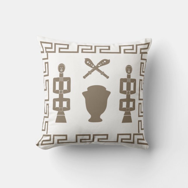 Abstrakt afrikansk tribal konst kudde (Framsida)